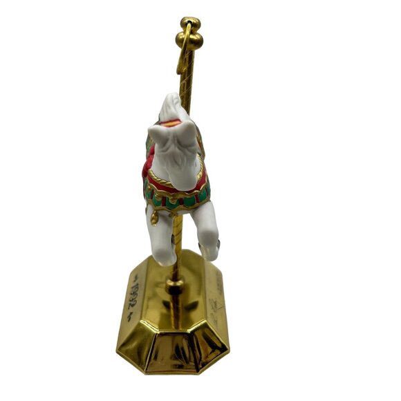 Hallmark Keepsake Ornament 1992 Tobin Fraley Carousel Horse w/ Stand & Box - Picture 6 of 7